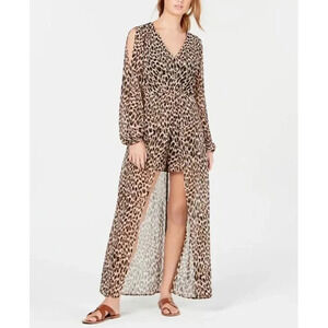 Material Girl Animal-Print Chiffon Romper NWT SMALL